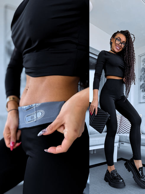 THERMO leggings "PERFECT BODY LM819" - BLACK PRE-ORDER